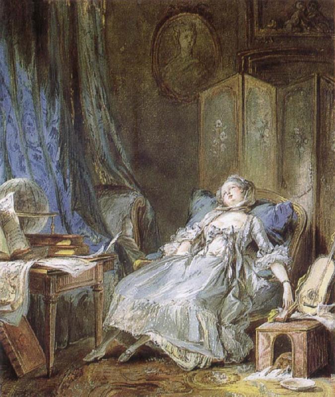 Pierre-Antoine Baudouin The Reader oil painting image
